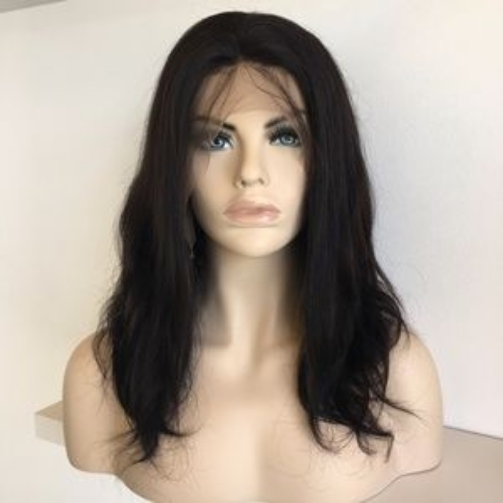 Full Lace Wig 100% Virgin Human Hair Wig 18" Wavy - Picture 8 of 8